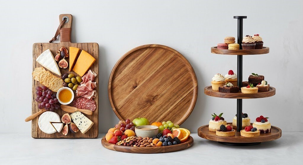 The Ultimate Acacia Wood Party Hosting Set